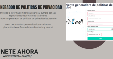 Generador de política de privacidad gratis